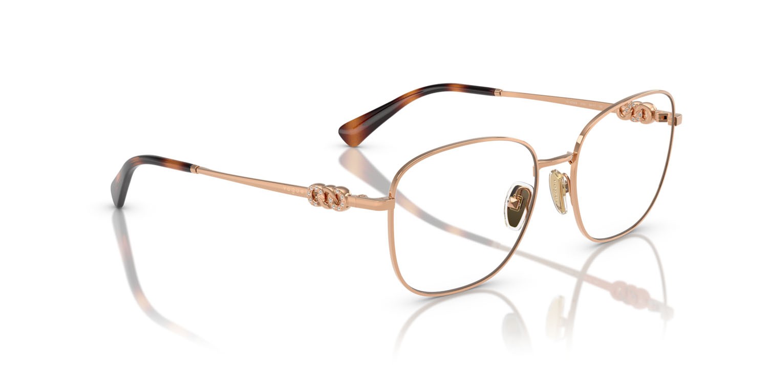 Eyeglasses Vogue VO 4319B (5152) color oro rose shape square lenses lente demo