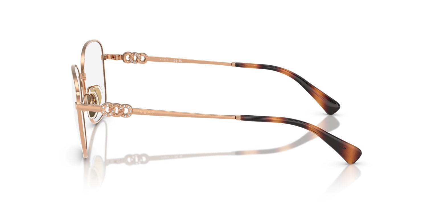 Eyeglasses Vogue VO 4319B (5152) color oro rose shape square lenses lente demo