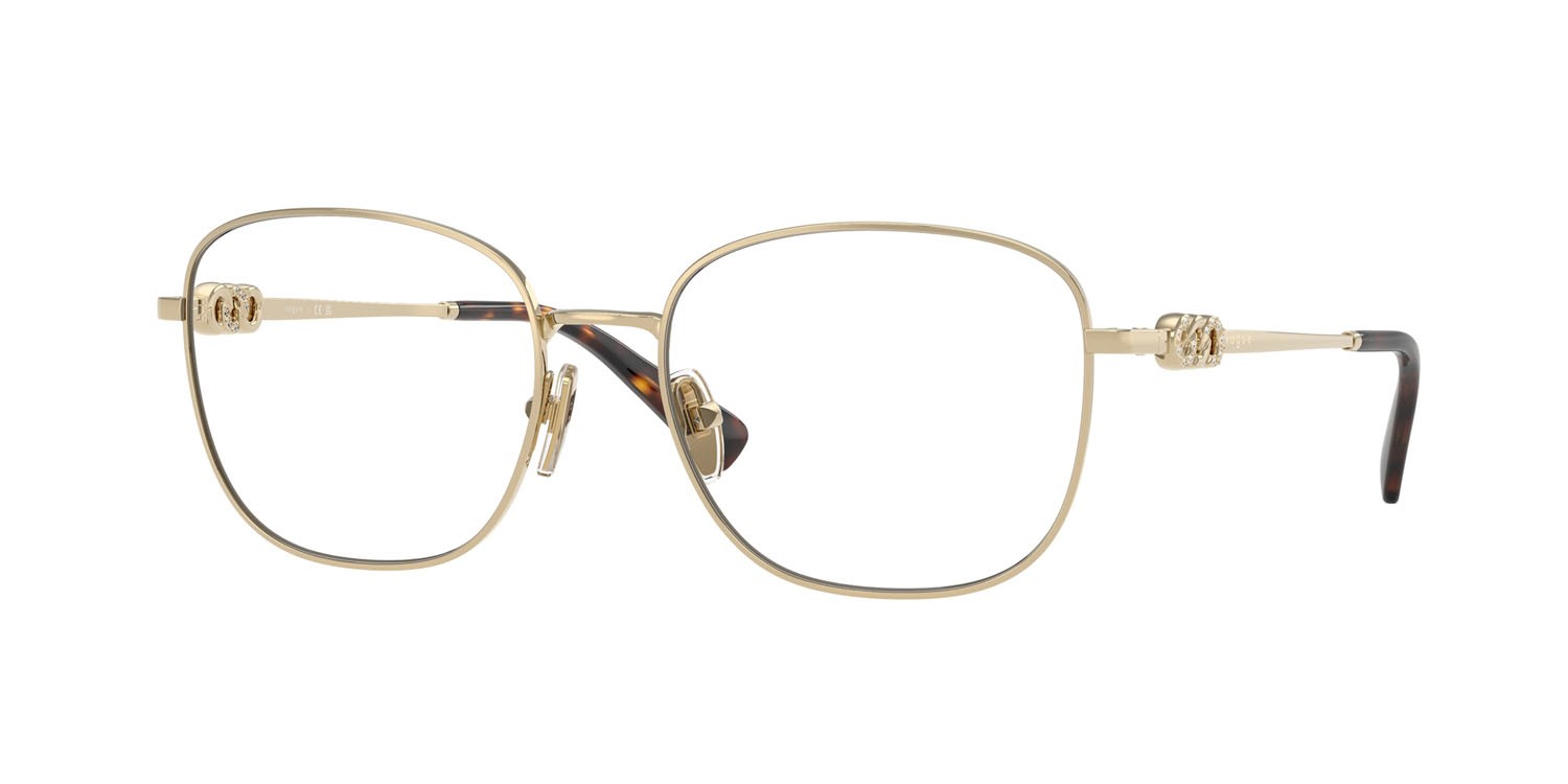 Eyeglasses Vogue VO 4319B (848) color oro pallido shape square lenses lente demo