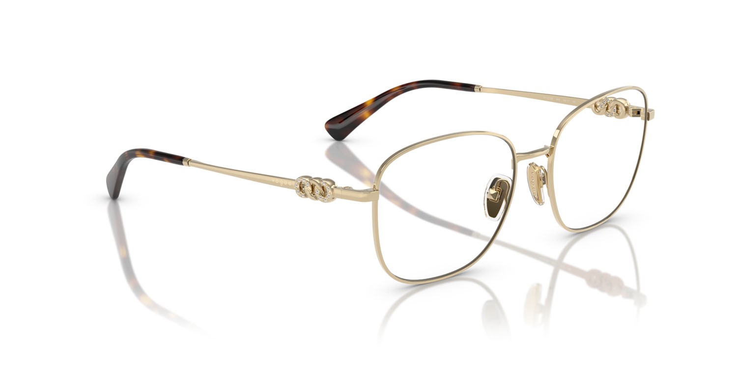 Eyeglasses Vogue VO 4319B (848) color oro pallido shape square lenses lente demo