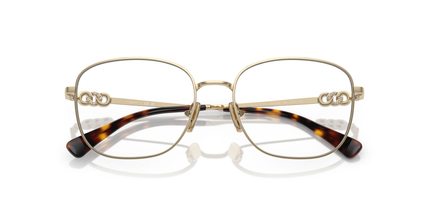 Eyeglasses Vogue VO 4319B (848) color oro pallido shape square lenses lente demo