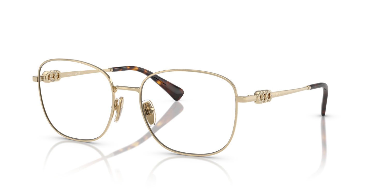 Eyeglasses Vogue VO 4319B (848) color oro pallido shape square lenses lente demo