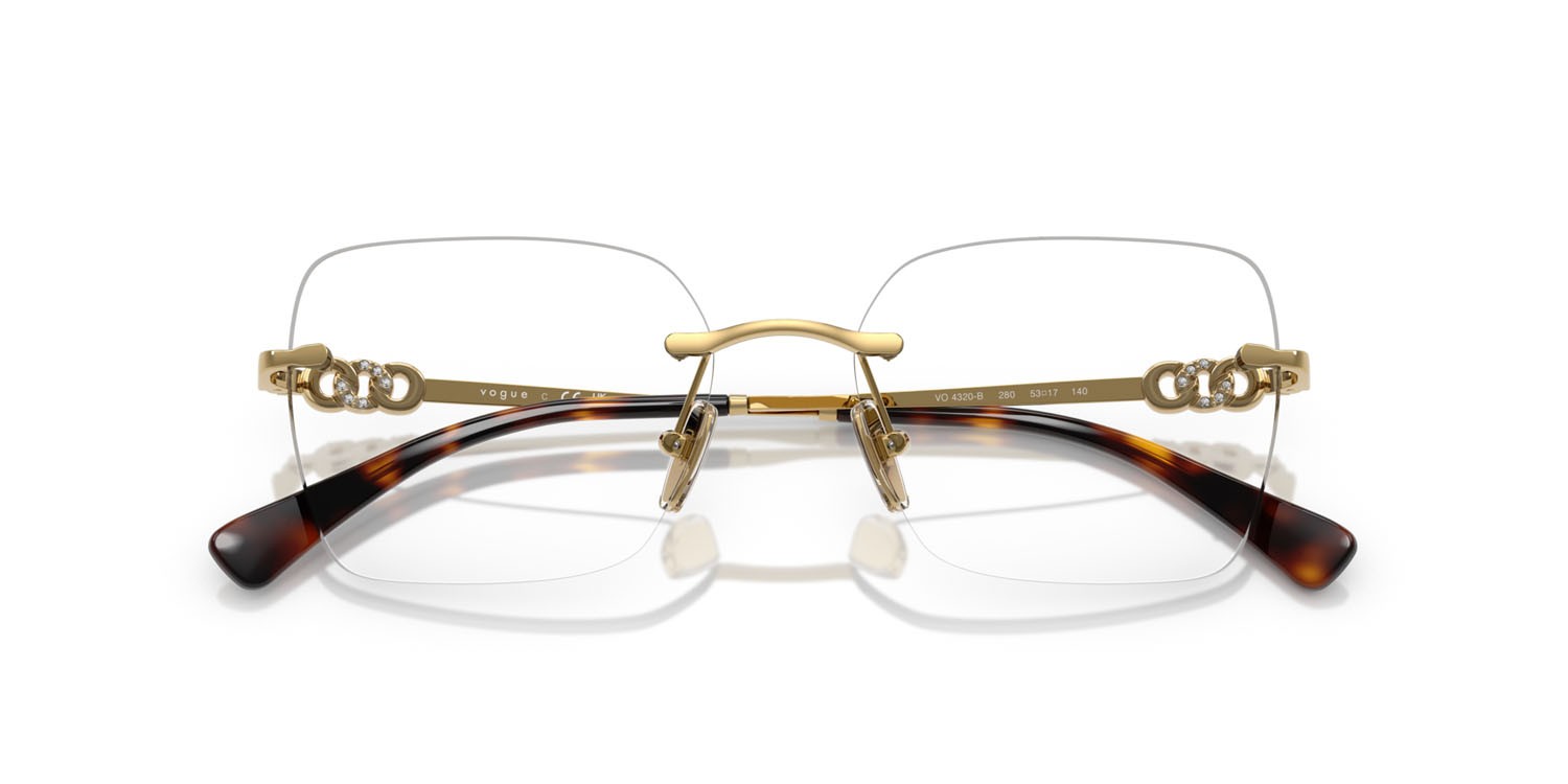 Occhiali da vista Vogue VO 4320B (280) colore oro forma quadrato lenti lente demo