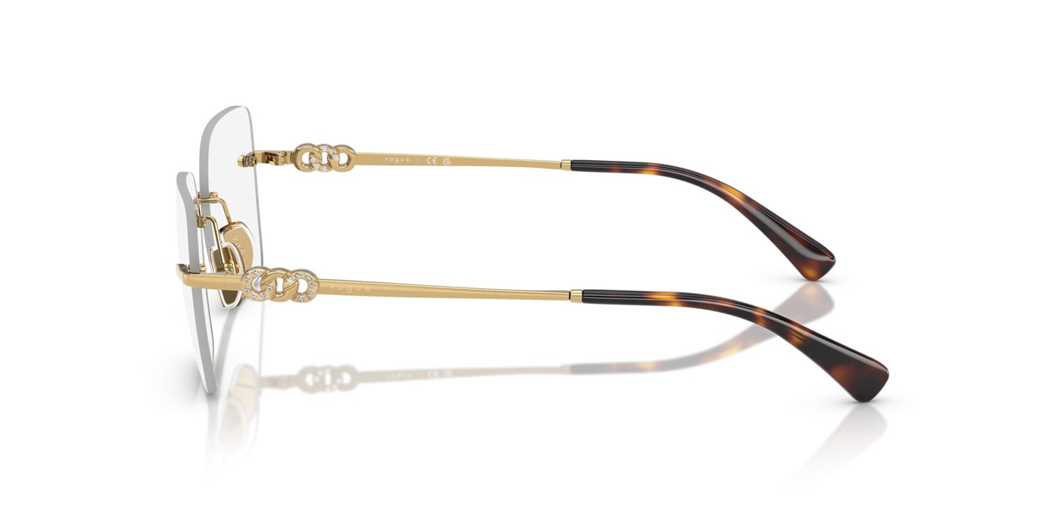 Occhiali da vista Vogue VO 4320B (280) colore oro forma quadrato lenti lente demo