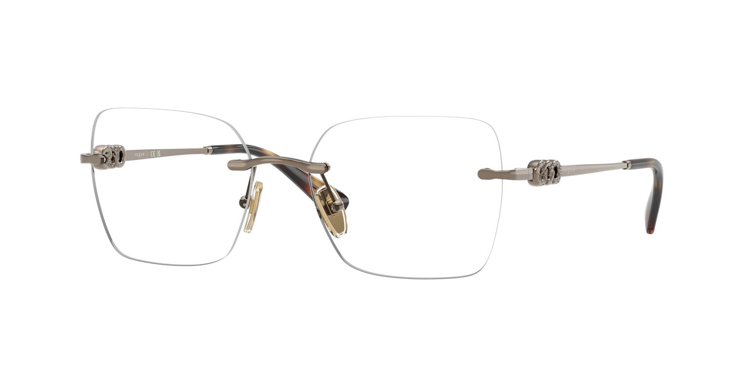 Eyeglasses Vogue VO 4320B (5138) color marrone chiaro shape square lenses lente demo
