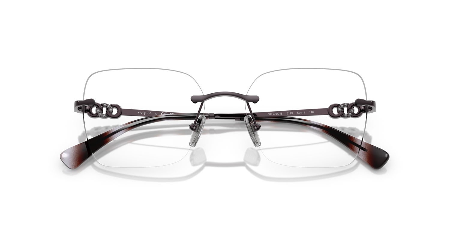 Eyeglasses Vogue VO 4320B (5149) color viola chiaro shape square lenses lente demo