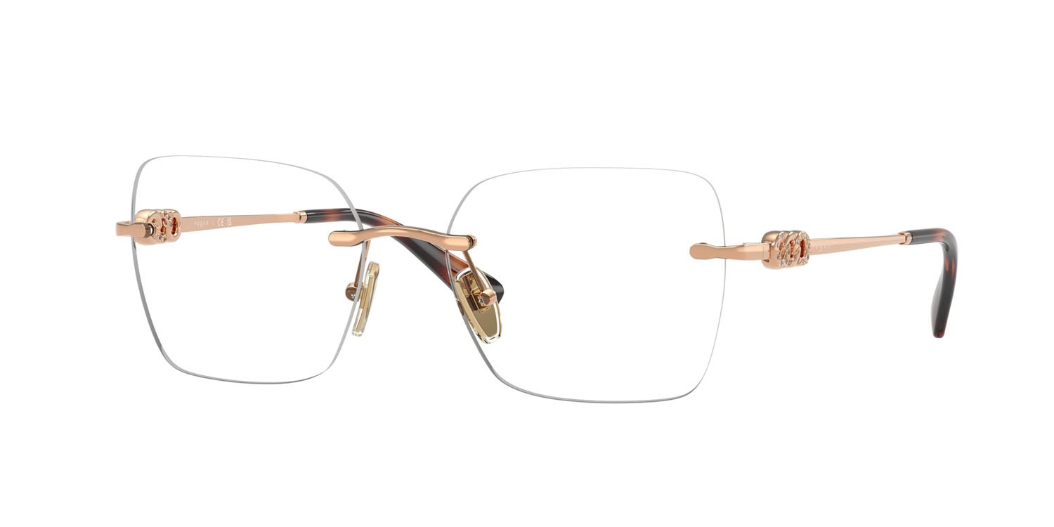 Eyeglasses Vogue VO 4320B (5152) color oro rose shape square lenses lente demo