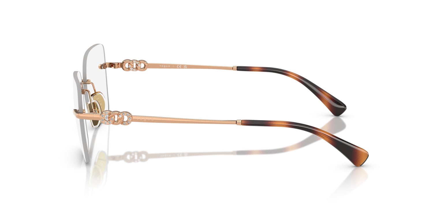 Eyeglasses Vogue VO 4320B (5152) color oro rose shape square lenses lente demo