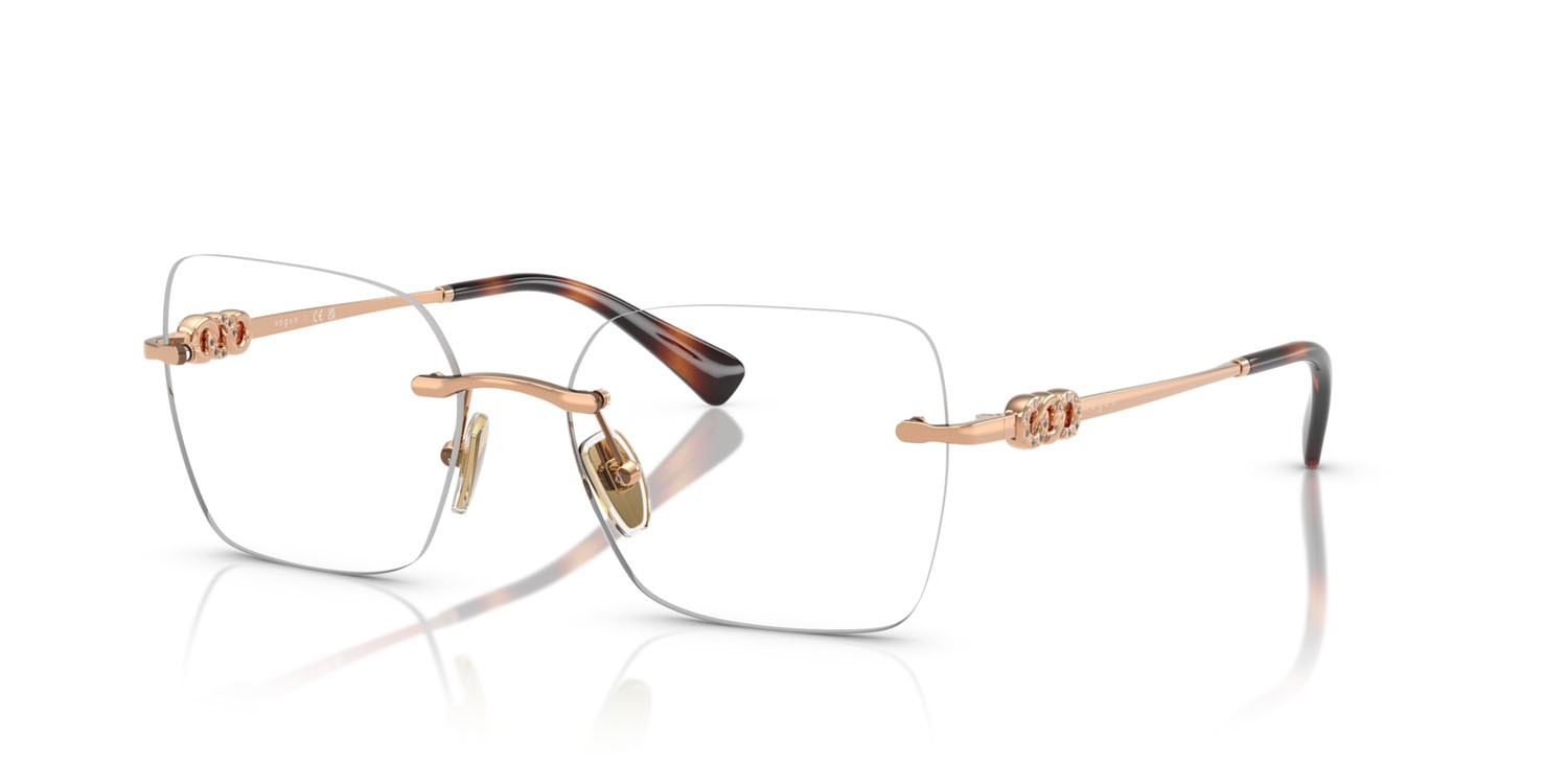 Eyeglasses Vogue VO 4320B (5152) color oro rose shape square lenses lente demo