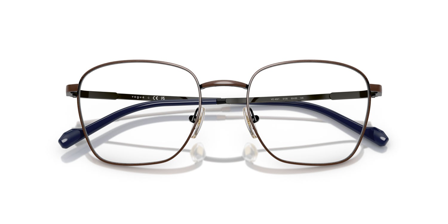 Brillen Vogue VO 4321 (5135) farbe rame antico form quadratisch gläser lente demo