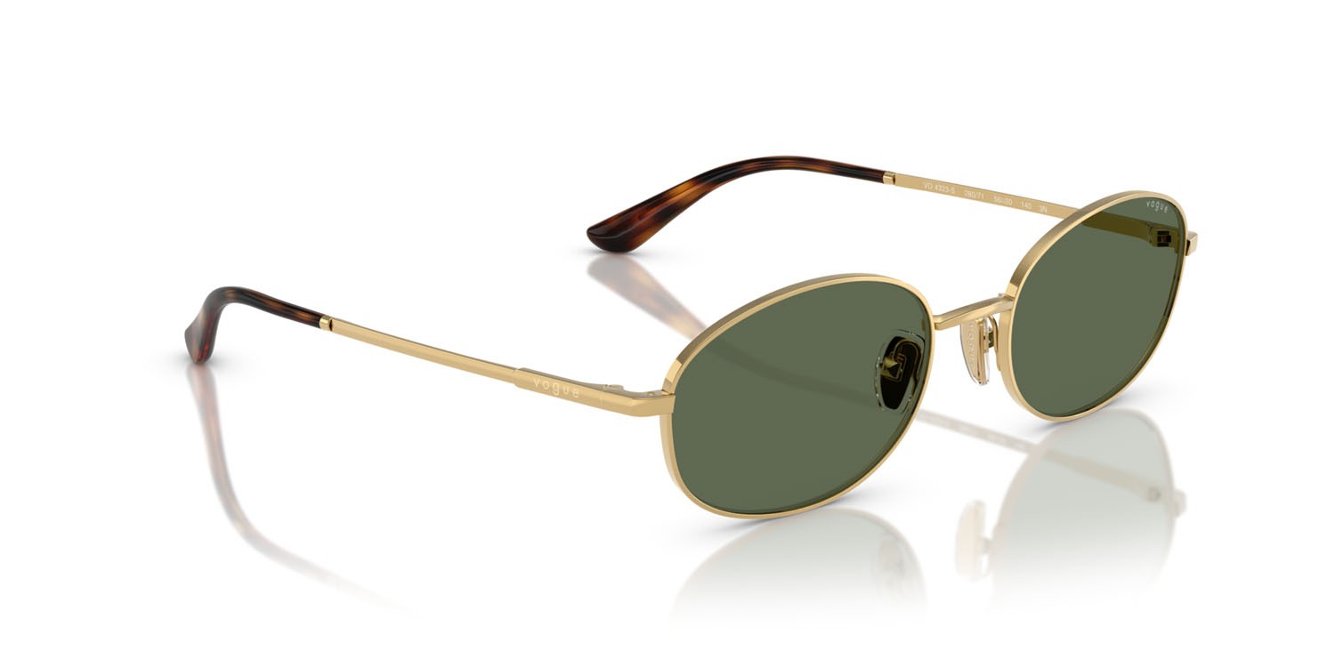 Occhiali da sole Vogue VO 4323S (280/71) colore oro forma ovale lenti verde scuro