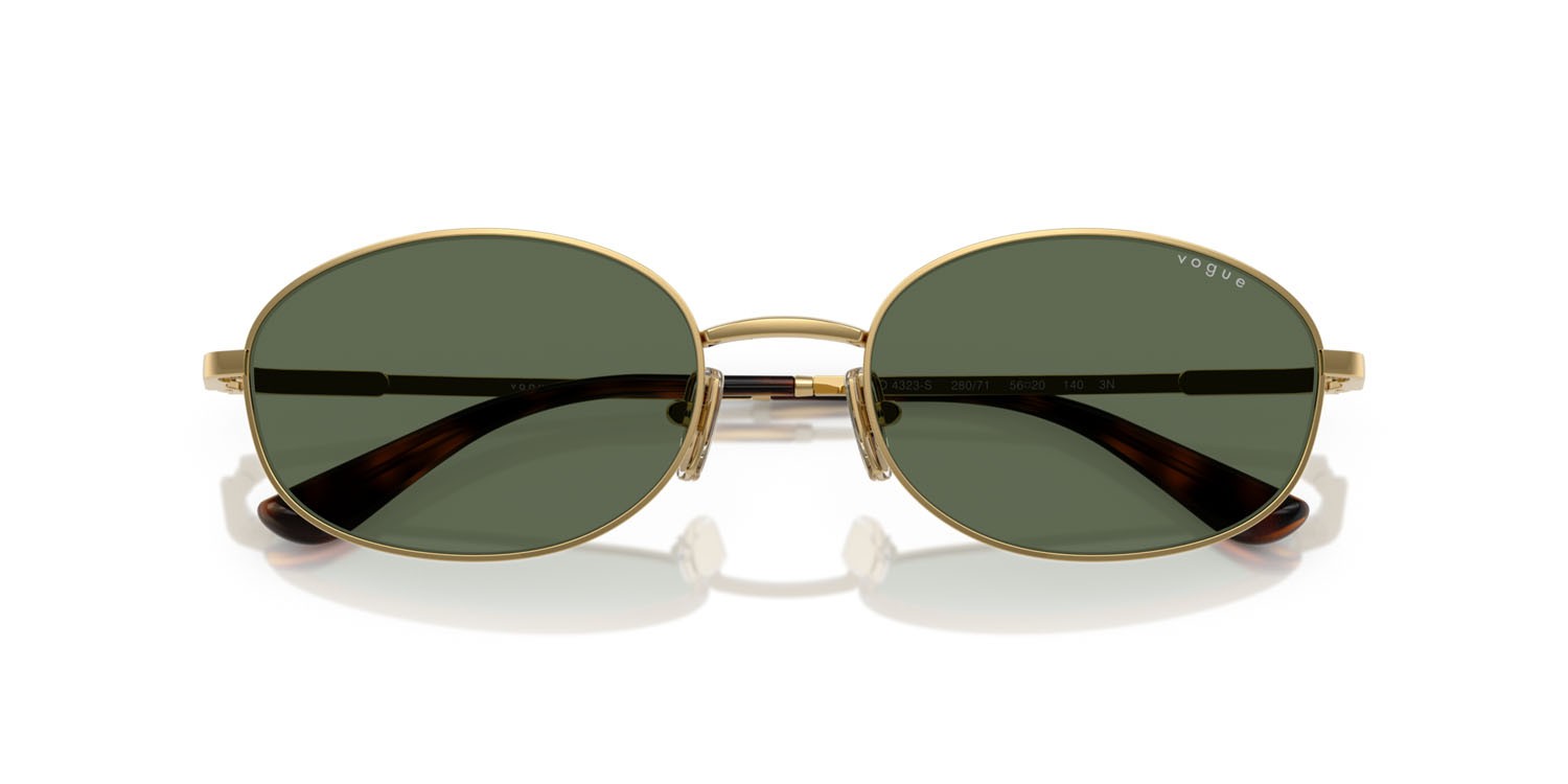 Occhiali da sole Vogue VO 4323S (280/71) colore oro forma ovale lenti verde scuro