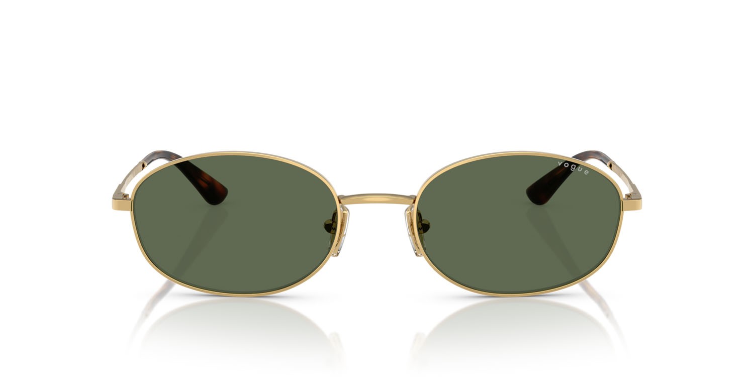Occhiali da sole Vogue VO 4323S (280/71) colore oro forma ovale lenti verde scuro