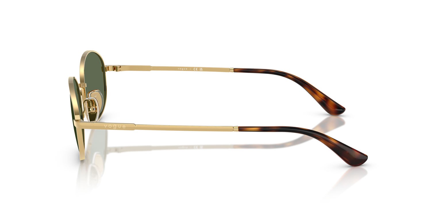 Occhiali da sole Vogue VO 4323S (280/71) colore oro forma ovale lenti verde scuro