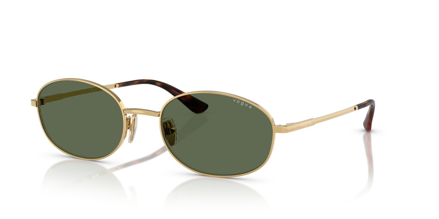 Occhiali da sole Vogue VO 4323S (280/71) colore oro forma ovale lenti verde scuro
