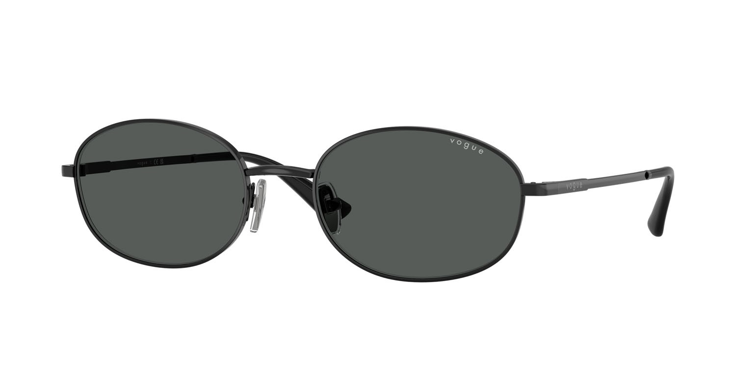Occhiali da sole Vogue VO 4323S (352/87) colore nero forma ovale lenti grigio scuro