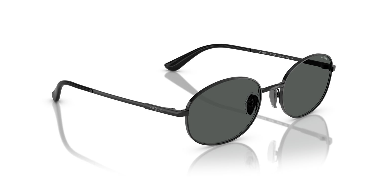 Occhiali da sole Vogue VO 4323S (352/87) colore nero forma ovale lenti grigio scuro