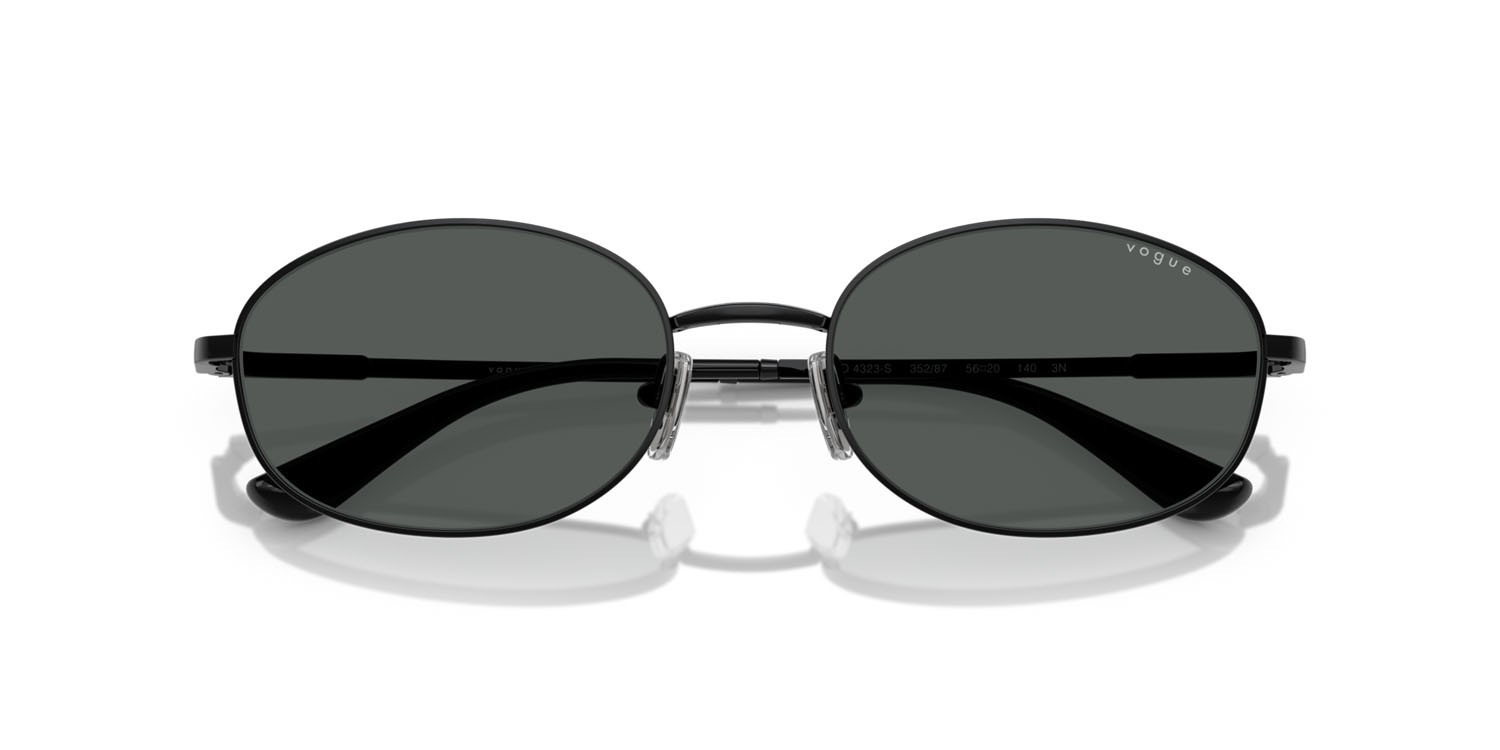 Occhiali da sole Vogue VO 4323S (352/87) colore nero forma ovale lenti grigio scuro