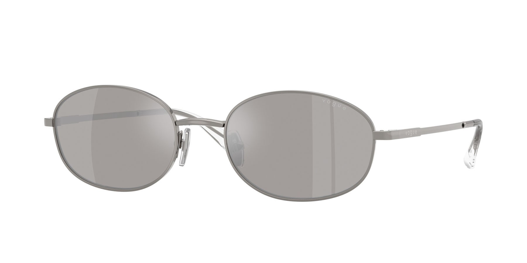 Sunglasses Vogue VO 4323S (548/6G) color gunmetal shape oval lenses grigio chiaro specchiato argento