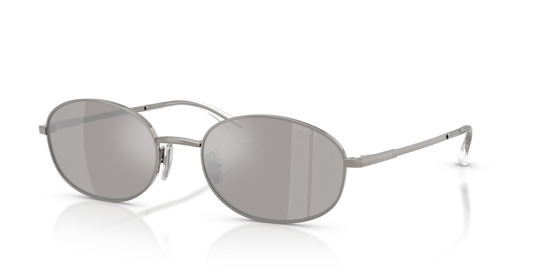 Sunglasses Vogue VO 4323S (548/6G) color gunmetal shape oval lenses grigio chiaro specchiato argento