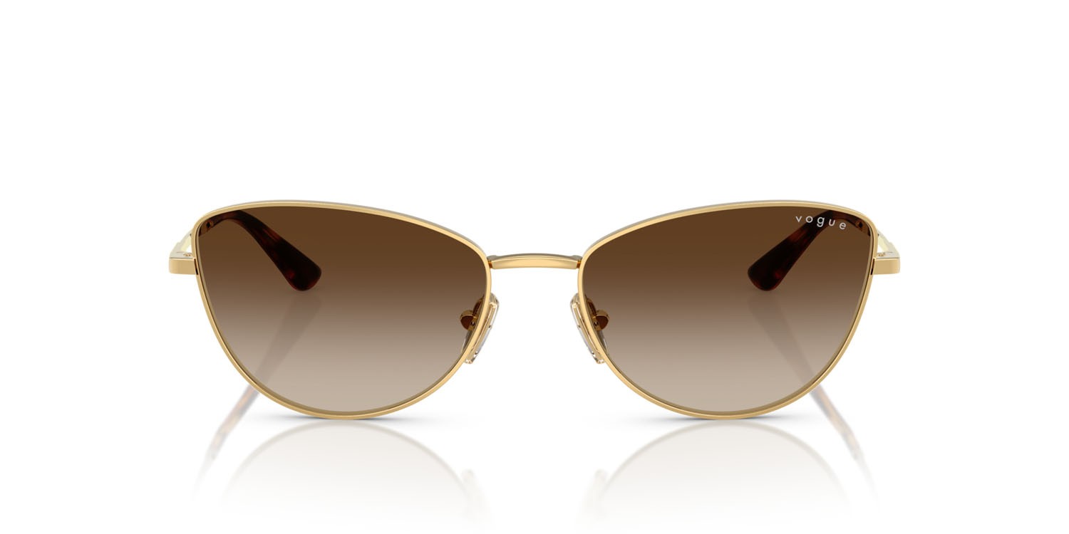 Occhiali da sole Vogue VO 4324S (280/13) colore oro forma farfalla lenti gradient dark brown