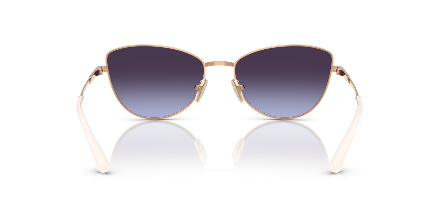 Sunglasses Vogue VO 4324S (51524Q) color oro rose shape butterfly lenses violetto sfumato grigio