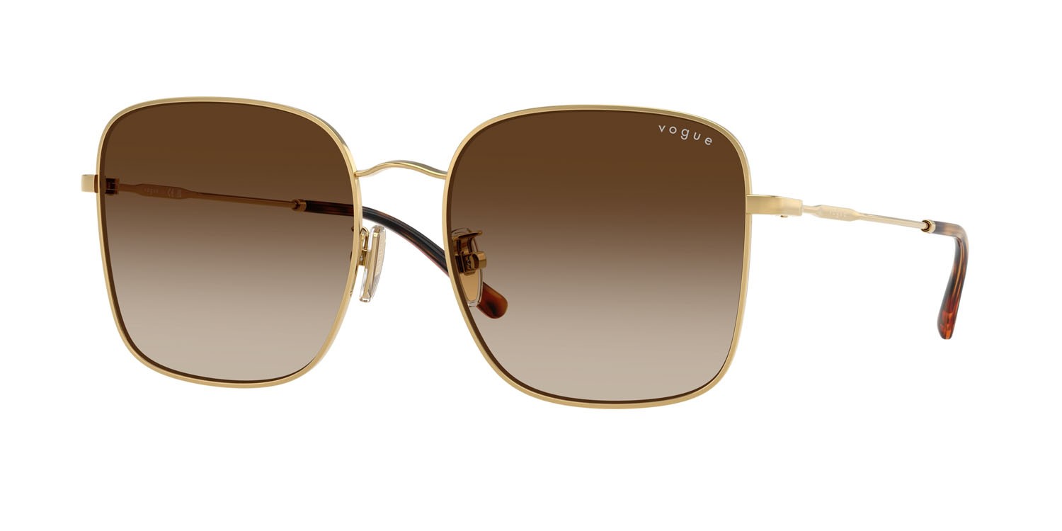 Sunglasses Vogue VO 4327SD (280/13) color oro shape square lenses marrone sfumato
