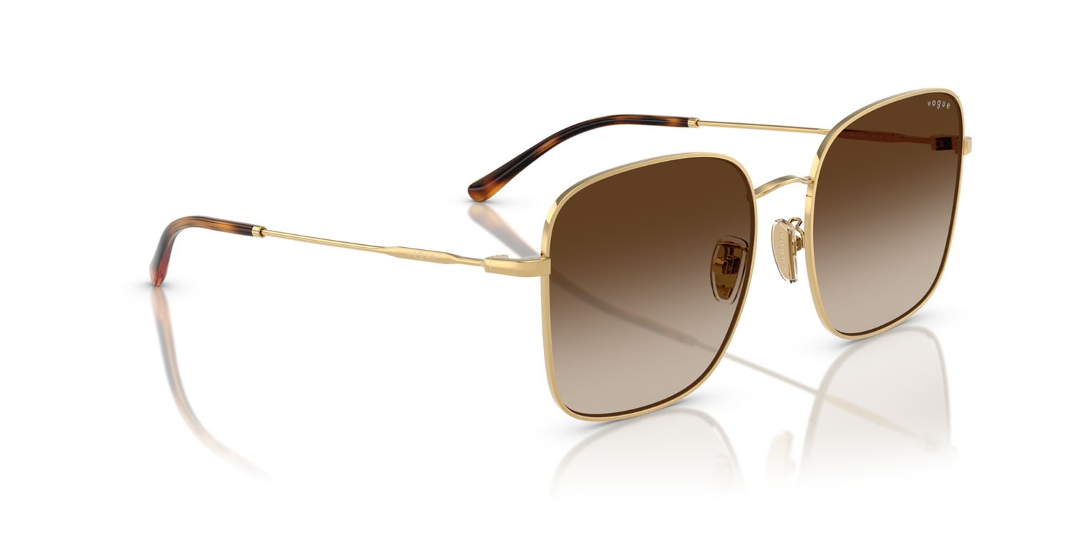 Sunglasses Vogue VO 4327SD (280/13) color oro shape square lenses marrone sfumato