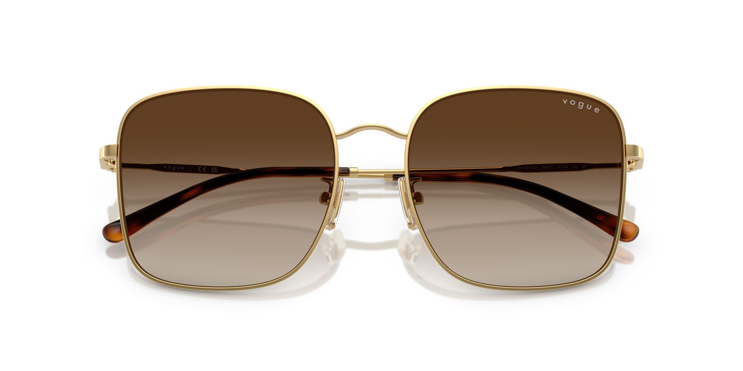 Sunglasses Vogue VO 4327SD (280/13) color oro shape square lenses marrone sfumato