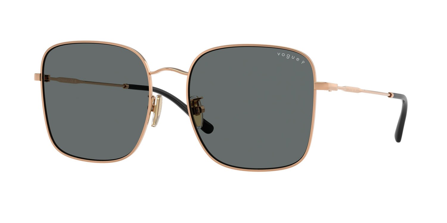 Sunglasses Vogue VO 4327SD (515281) color oro rose shape square lenses polar grigio scuro