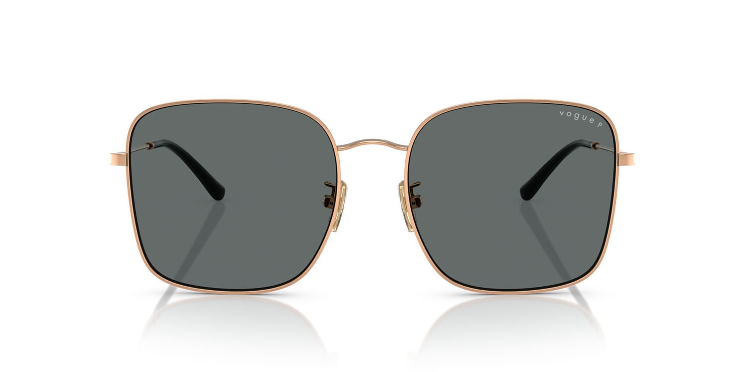 Sunglasses Vogue VO 4327SD (515281) color oro rose shape square lenses polar grigio scuro