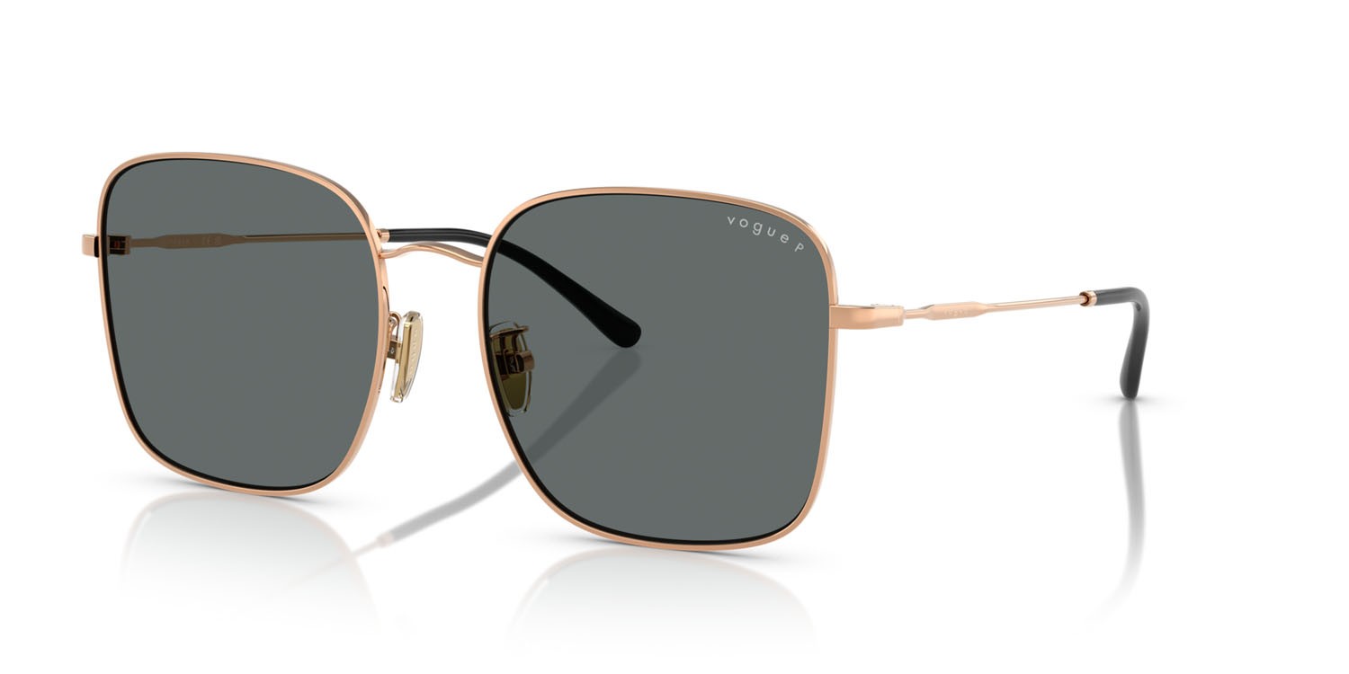 Sunglasses Vogue VO 4327SD (515281) color oro rose shape square lenses polar grigio scuro