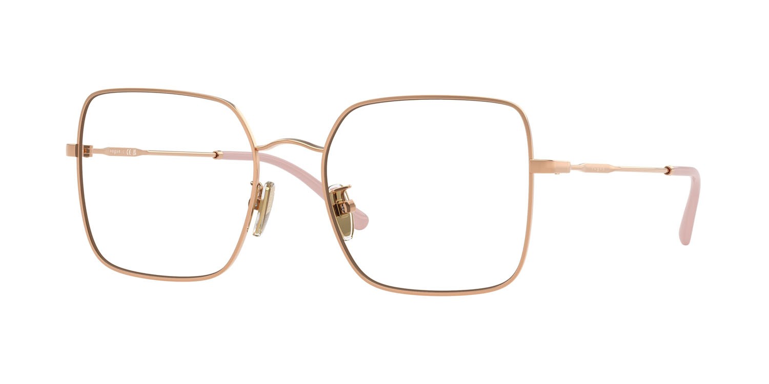 Eyeglasses Vogue VO 4328D (5152) color oro rose shape square lenses lente demo