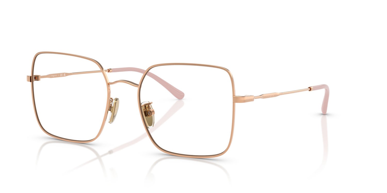 Eyeglasses Vogue VO 4328D (5152) color oro rose shape square lenses lente demo