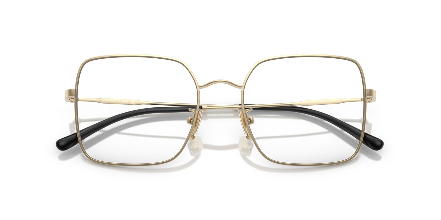 Occhiali da vista Vogue VO 4328D (848) colore oro pallido forma quadrato lenti lente demo