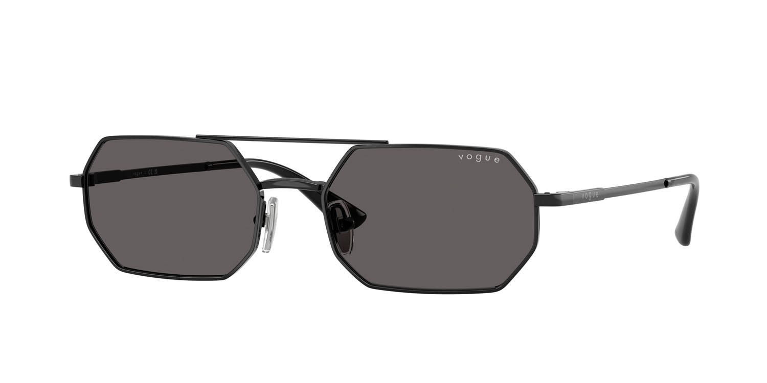 Occhiali da sole Vogue VO 4329S (352/87) colore nero forma irregolare lenti nero/grigio fumo