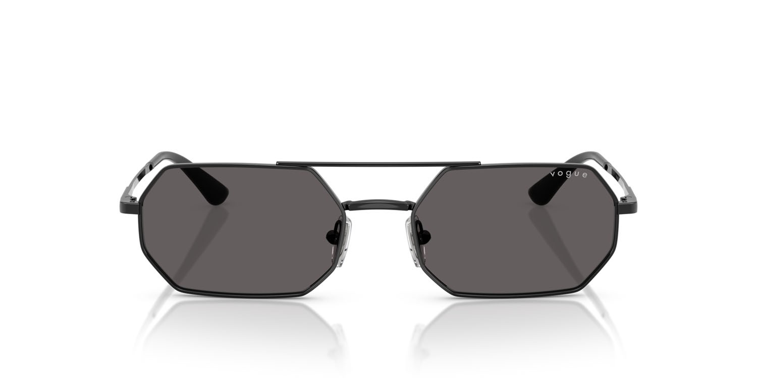 Occhiali da sole Vogue VO 4329S (352/87) colore nero forma irregolare lenti nero/grigio fumo