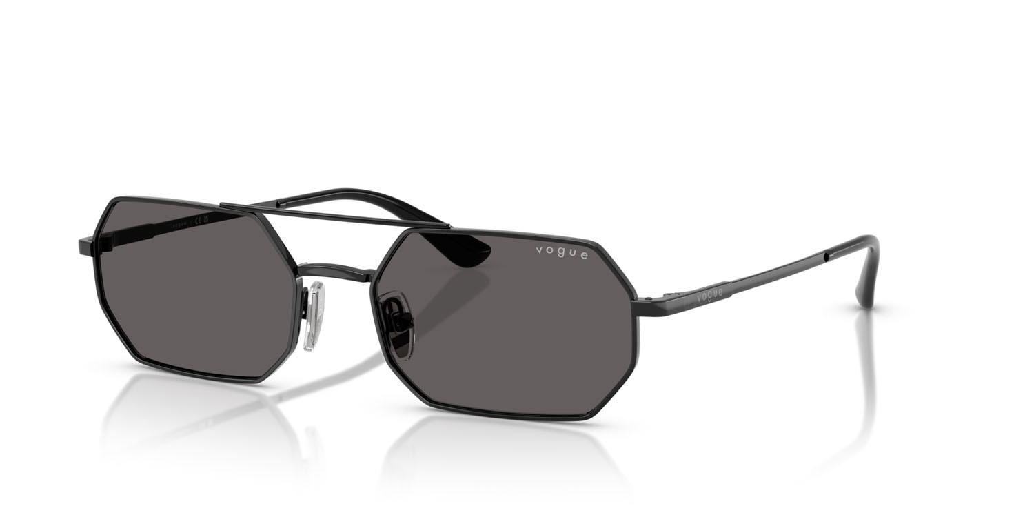 Occhiali da sole Vogue VO 4329S (352/87) colore nero forma irregolare lenti nero/grigio fumo