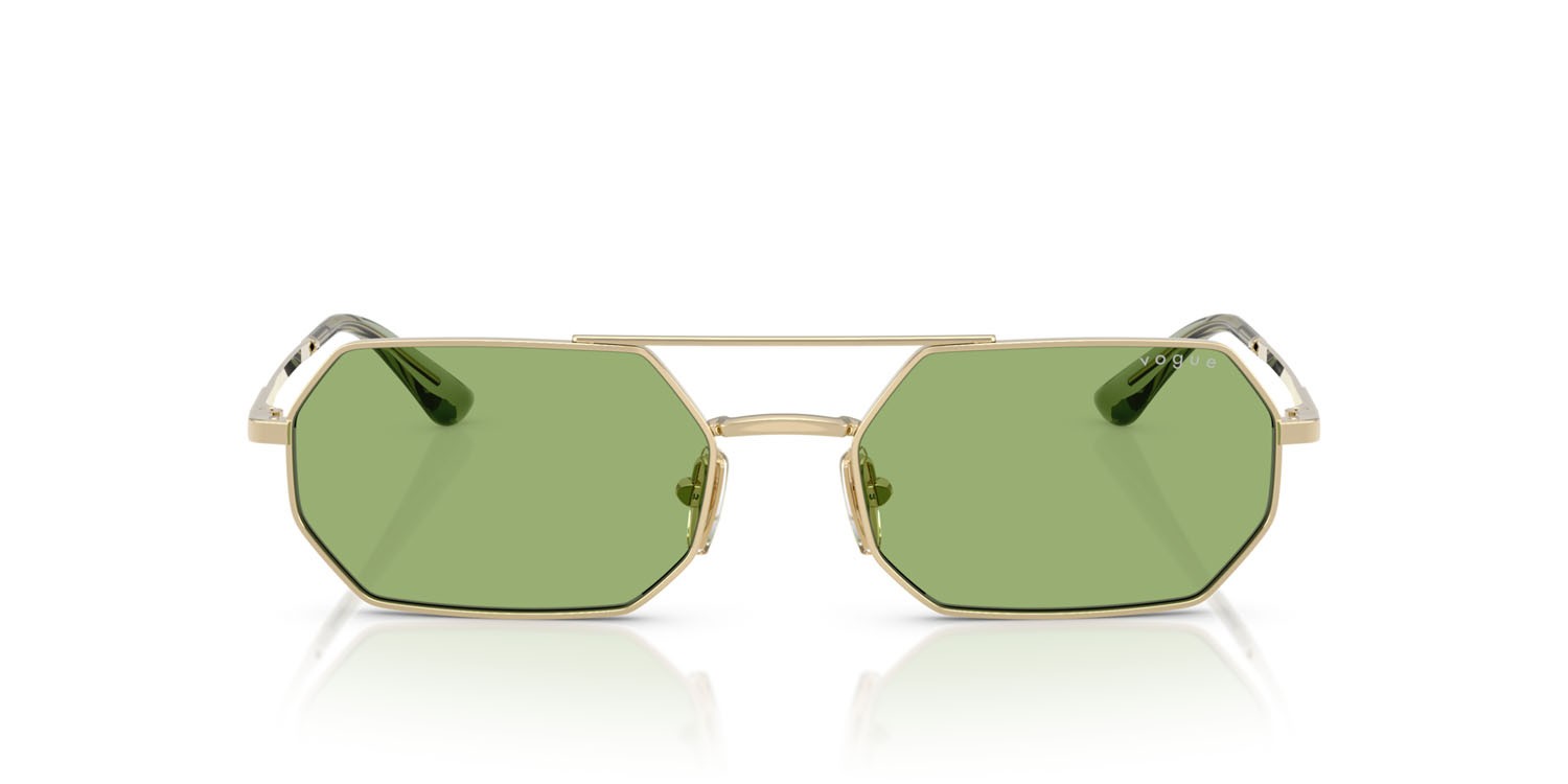 Sunglasses Vogue VO 4329S (848/2) color oro pallido shape irregular lenses verde