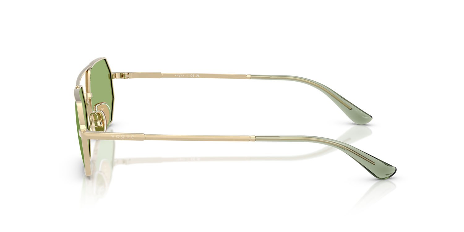 Sunglasses Vogue VO 4329S (848/2) color oro pallido shape irregular lenses verde