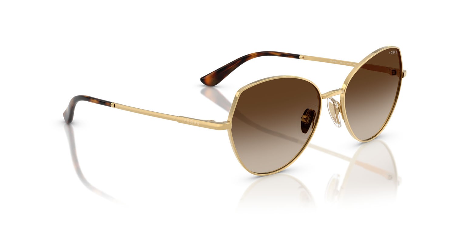 Sunglasses Vogue VO 4330S (280/13) color oro shape irregular lenses marrone sfumato