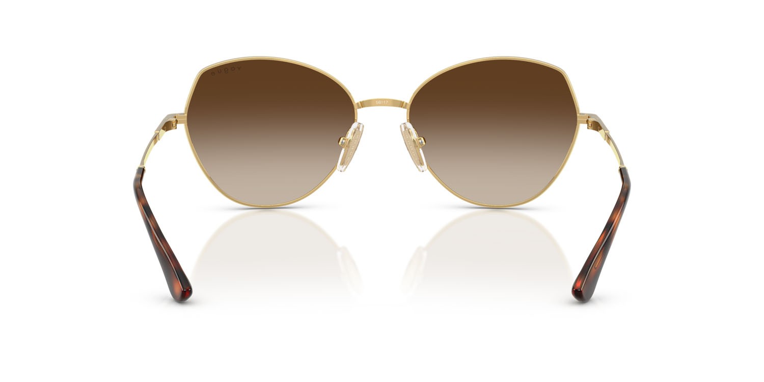 Sunglasses Vogue VO 4330S (280/13) color oro shape irregular lenses marrone sfumato