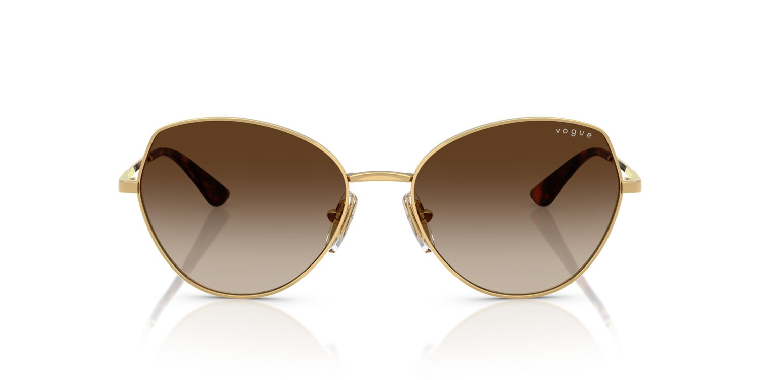 Sunglasses Vogue VO 4330S (280/13) color oro shape irregular lenses marrone sfumato