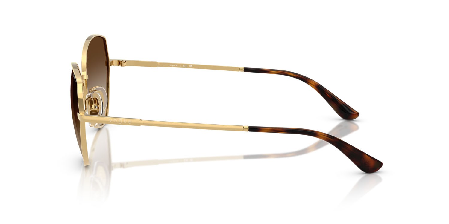Sunglasses Vogue VO 4330S (280/13) color oro shape irregular lenses marrone sfumato