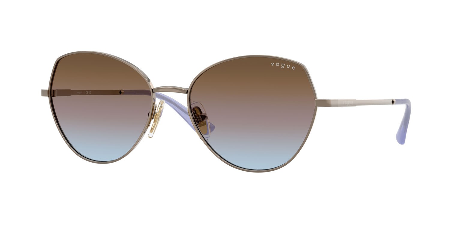 Occhiali da sole Vogue VO 4330S (513848) colore marrone chiaro forma irregolare lenti azzurro sfumato rosa sfumato marrone