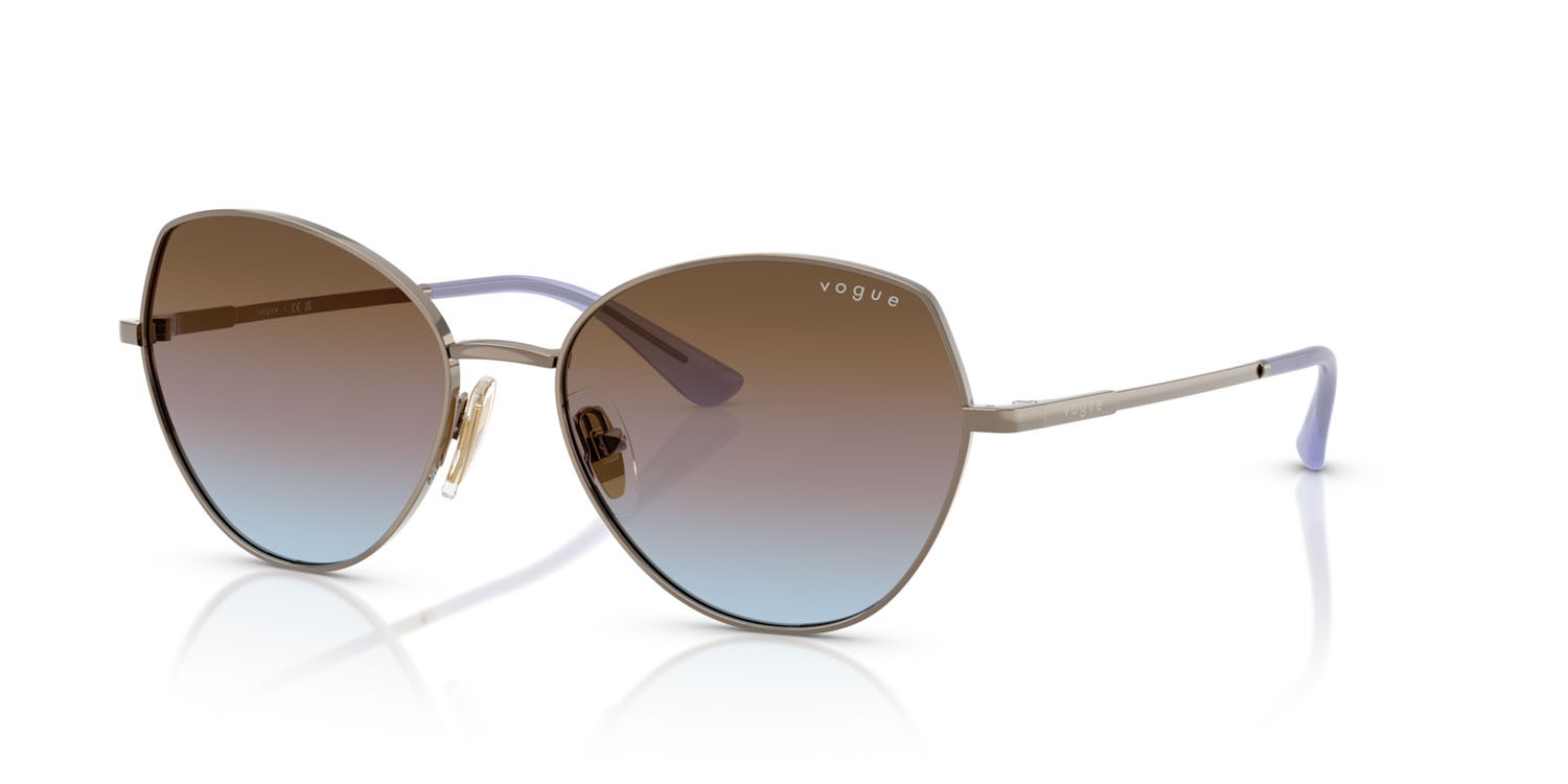 Occhiali da sole Vogue VO 4330S (513848) colore marrone chiaro forma irregolare lenti azzurro sfumato rosa sfumato marrone