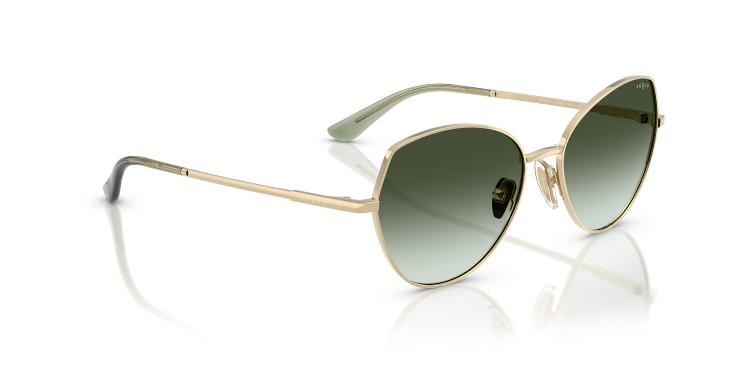 Sunglasses Vogue VO 4330S (848/8E) color oro pallido shape irregular lenses verde sfumato