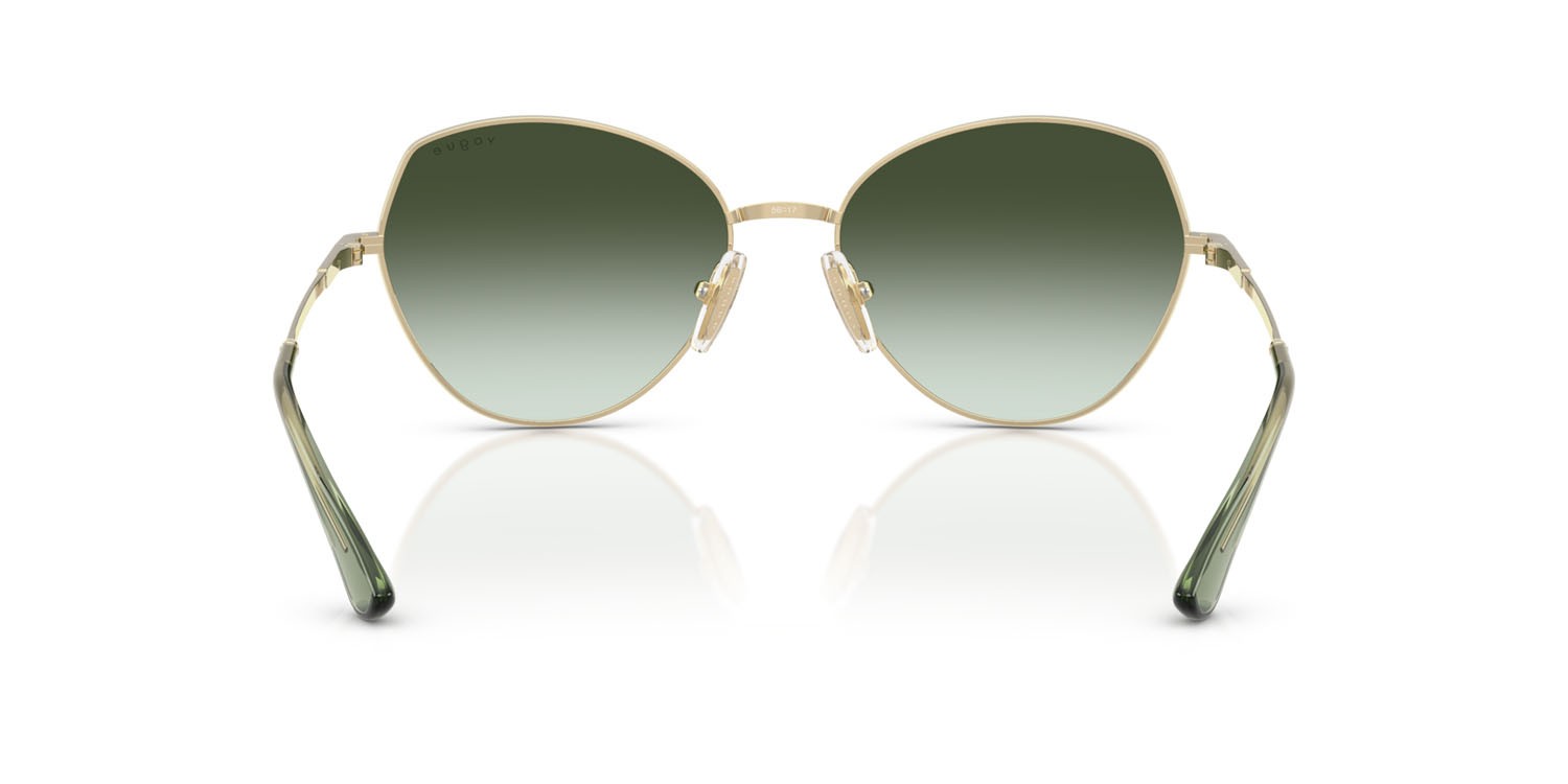 Sunglasses Vogue VO 4330S (848/8E) color oro pallido shape irregular lenses verde sfumato
