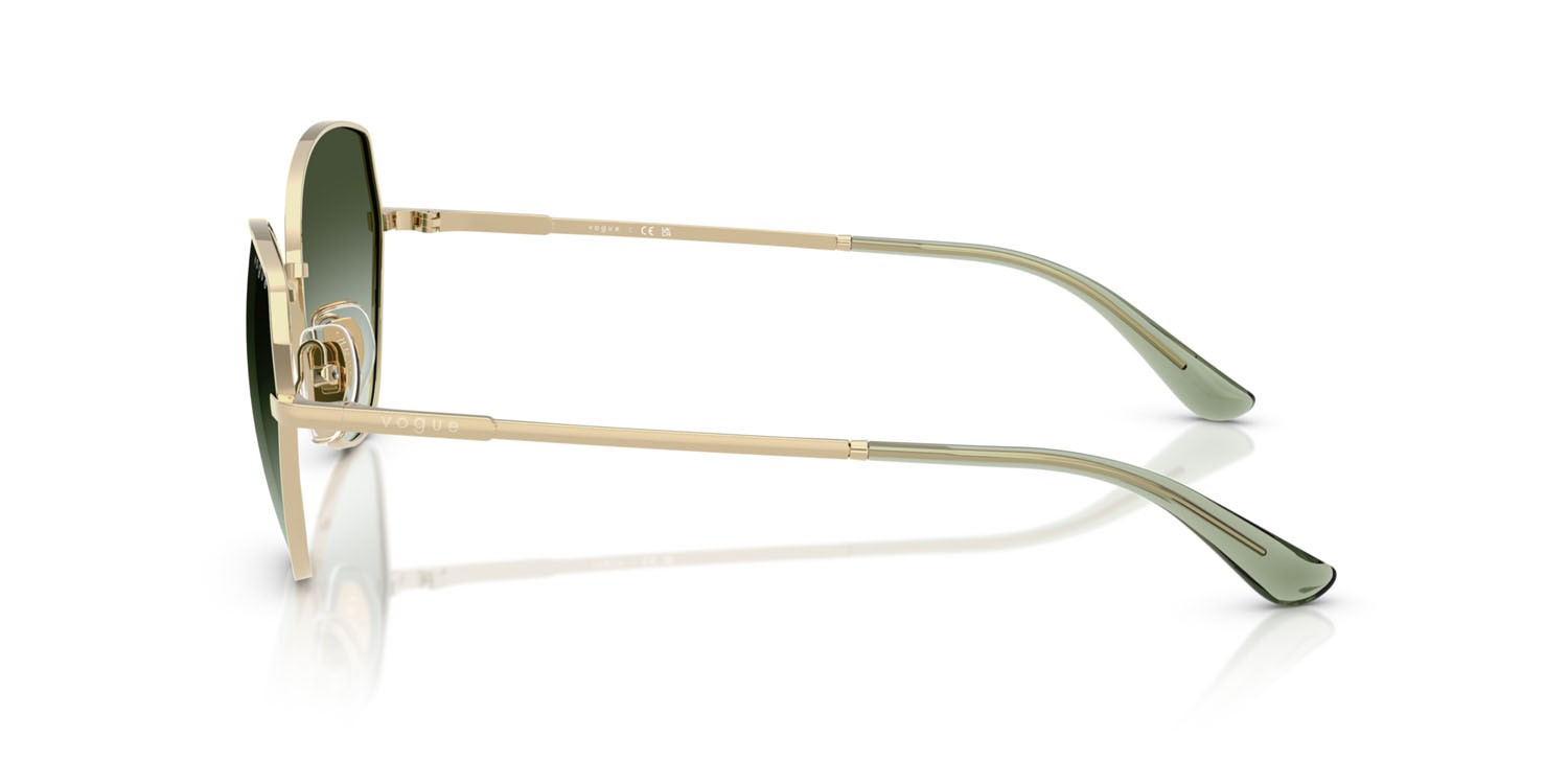 Sunglasses Vogue VO 4330S (848/8E) color oro pallido shape irregular lenses verde sfumato