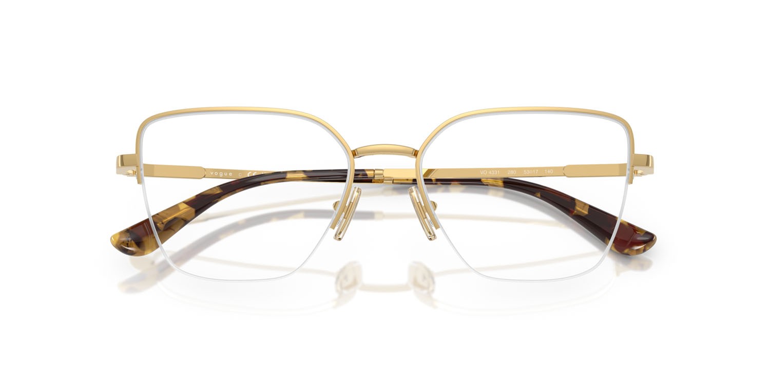 Occhiali da vista Vogue VO 4331 (280) colore oro forma farfalla lenti lente demo